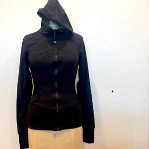 Lululemon Women’s Hooded Zip Reversible Black Zip Cardigan 4